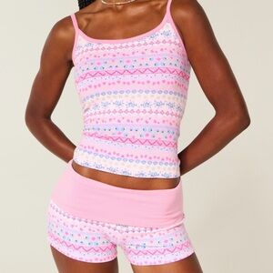 🎀Reversible Knit Shortie Shorts, Hollister, 
Trendy coquette girl pattern <3